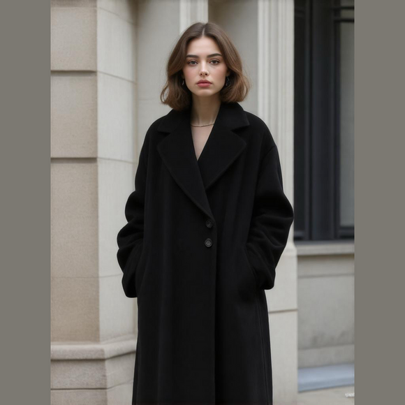 Fleurette Cashmere Dress Coat, Size M - Picture 1 of 4